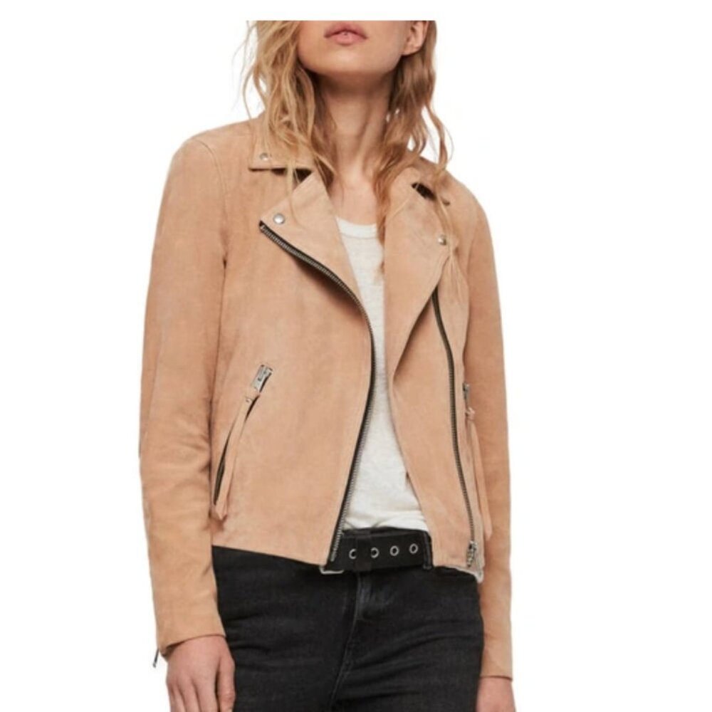 NWOT All Saints Dalby Biker Jacket - Sz 4 - Picture 5 of 6